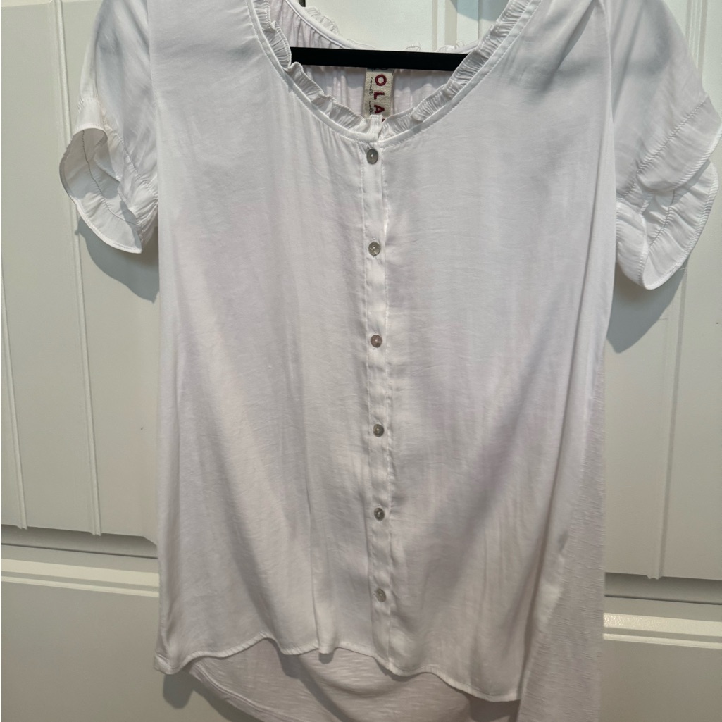 White Button-Up Women's Top